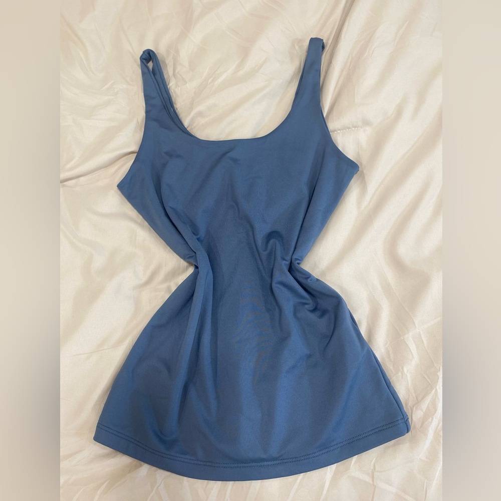 Abercrombie & Fitch steel blue double lined top size small. EUC